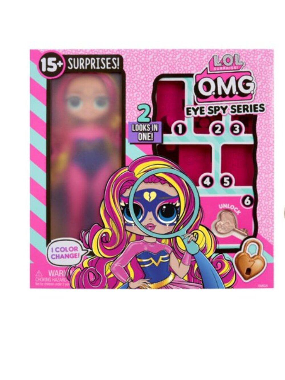 NEW LOL Surprise OMG Eye Spy Superhero Fashion Doll Color Change Interactive